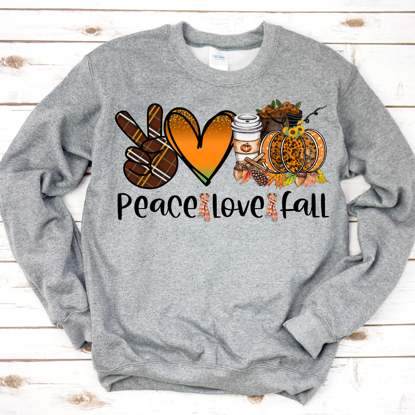Peace Love Fall Autumn Sweatshirt