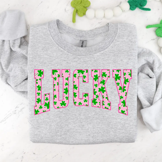Lucky St Patrick's Day Sweatshirt - Ash Grey
