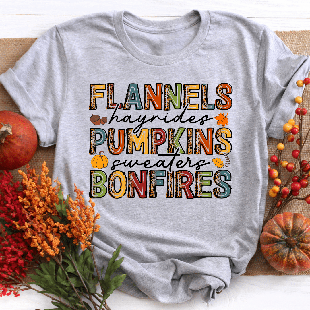 Flannels Pumpkins Bonfires Shirt