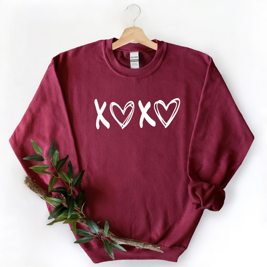 XoXo Valentine's Day Sweatshirt - Maroon