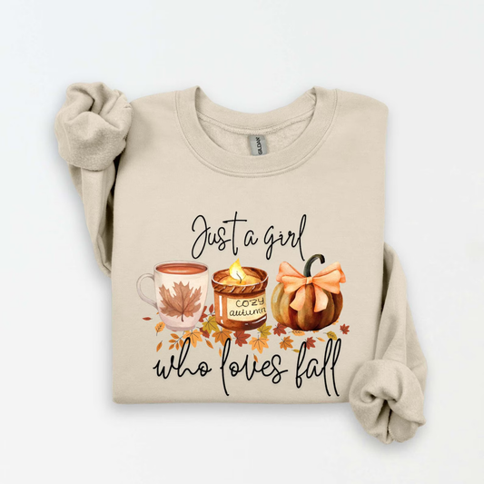 Fall Lover Autumn Sweatshirt - Sandstone