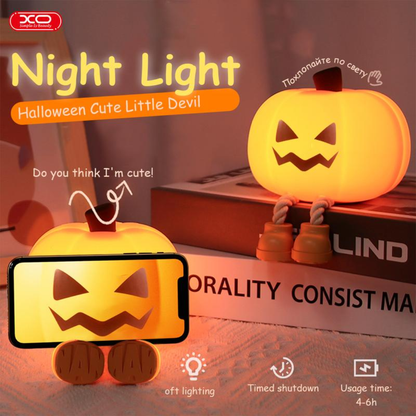 Cute Halloween Pumpkin Silicone Night Light