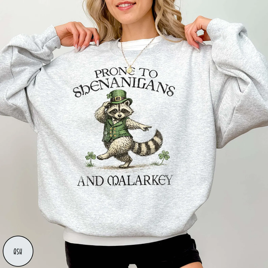 Shenanigans St Patrick's Day Sweatshirt - Ash
