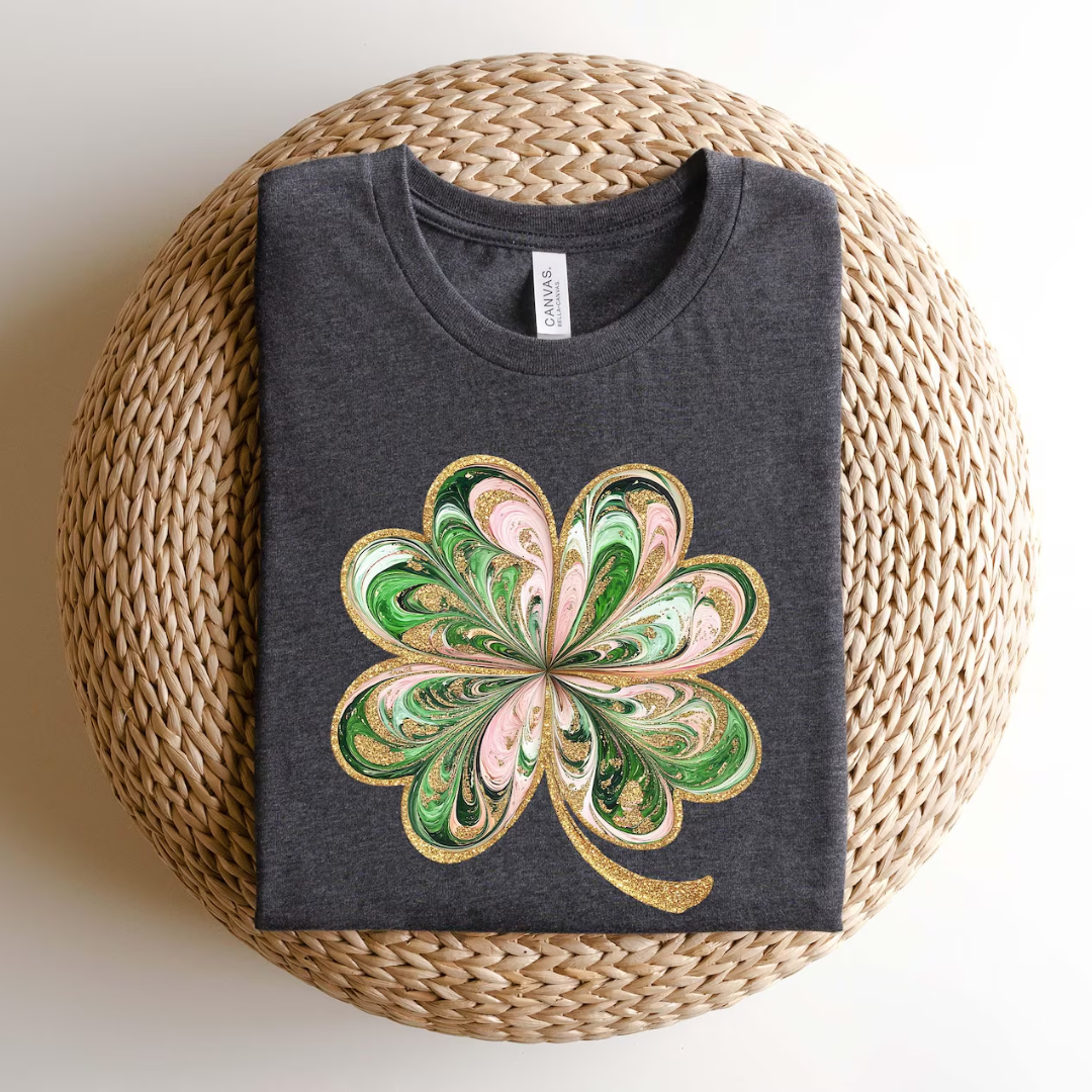 Shamrock St Patrick's Day Shirt - Heather