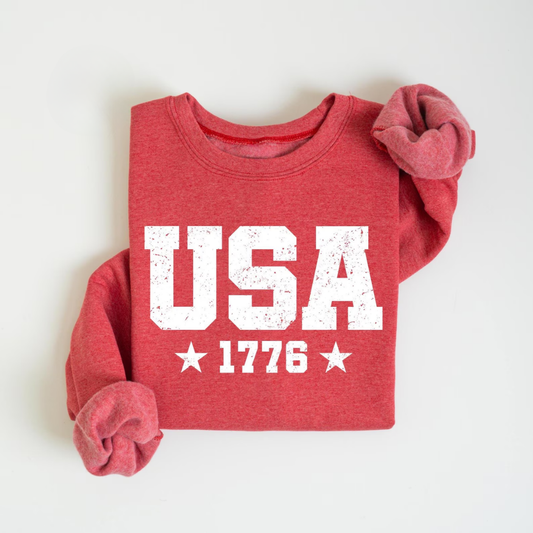 USA 4th of July Sweatshirt - Red