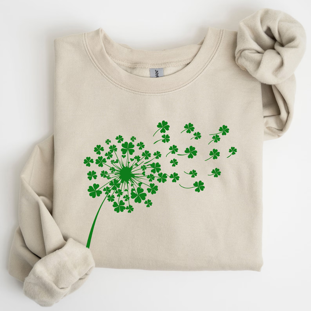 Dandelion St Patrick's Day Sweatshirt - Sandstone