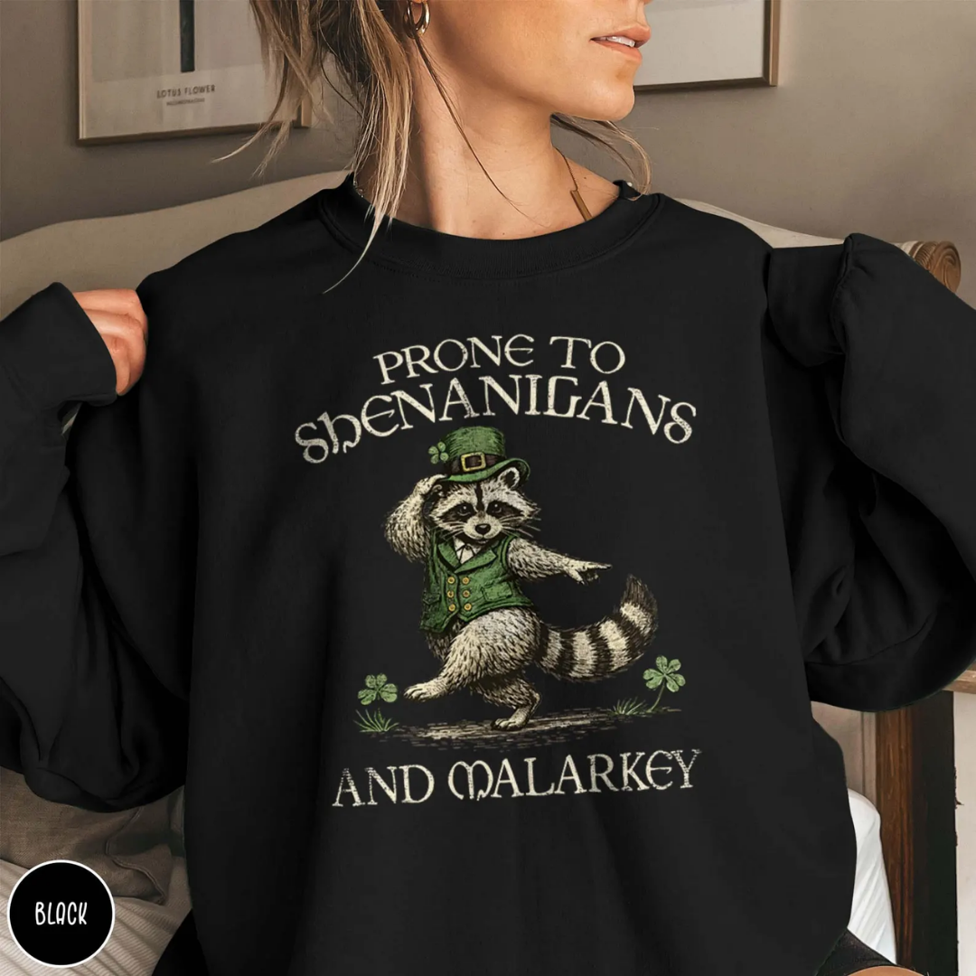 Shenanigans St Patrick's Day Sweatshirt - Black