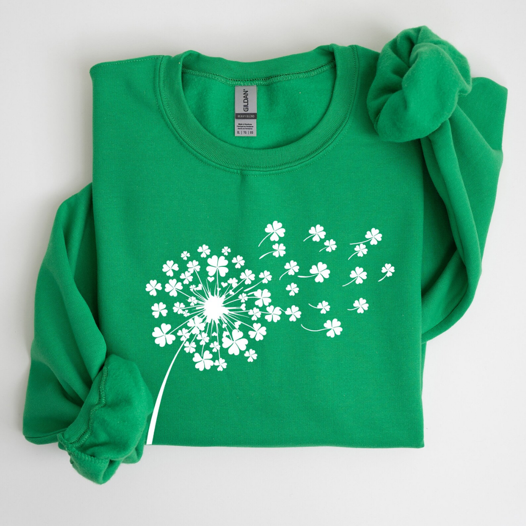 Dandelion St Patrick's Day Sweatshirt - Irish Green