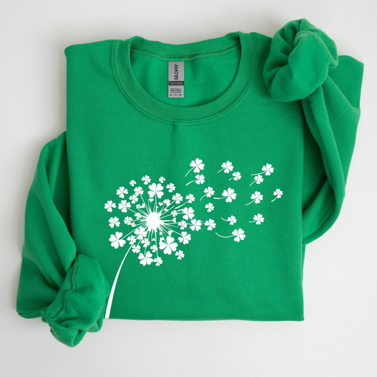 Dandelion St Patrick's Day Sweatshirt - Irish Green