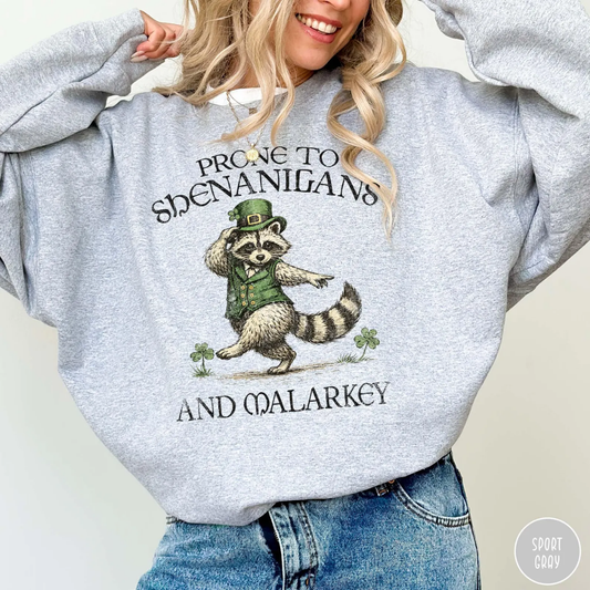 Shenanigans St Patrick's Day Sweatshirt - Sport Grey