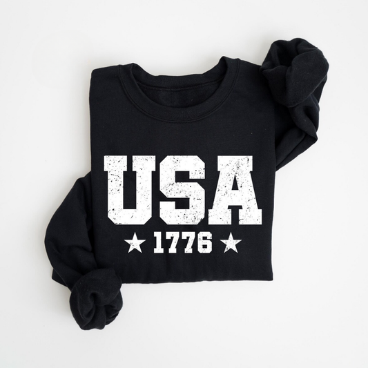USA 4th of July Sweatshirt - Black