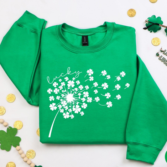 Dandelion St Patrick's Day Sweatshirt - Irish Green