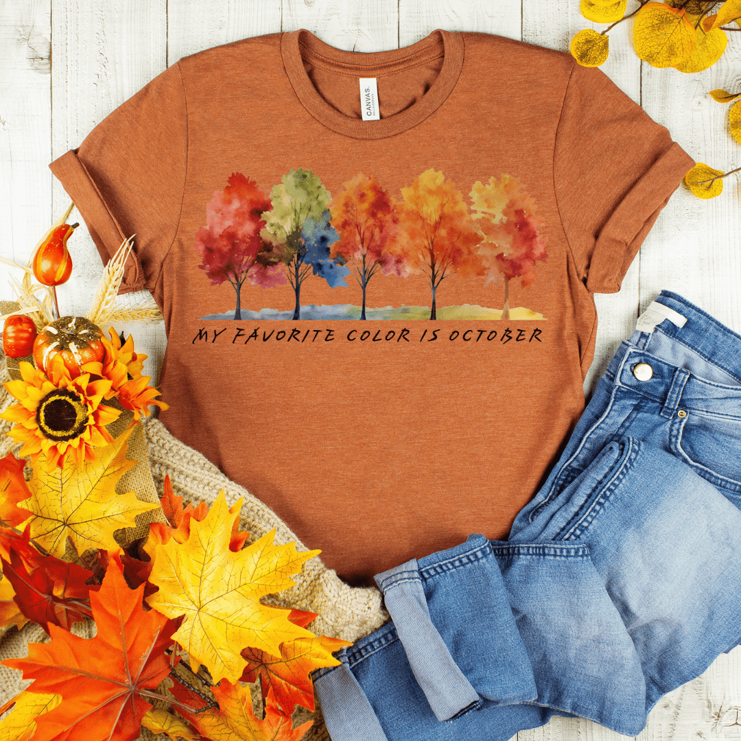 Favorite Color is October Fall Shirt