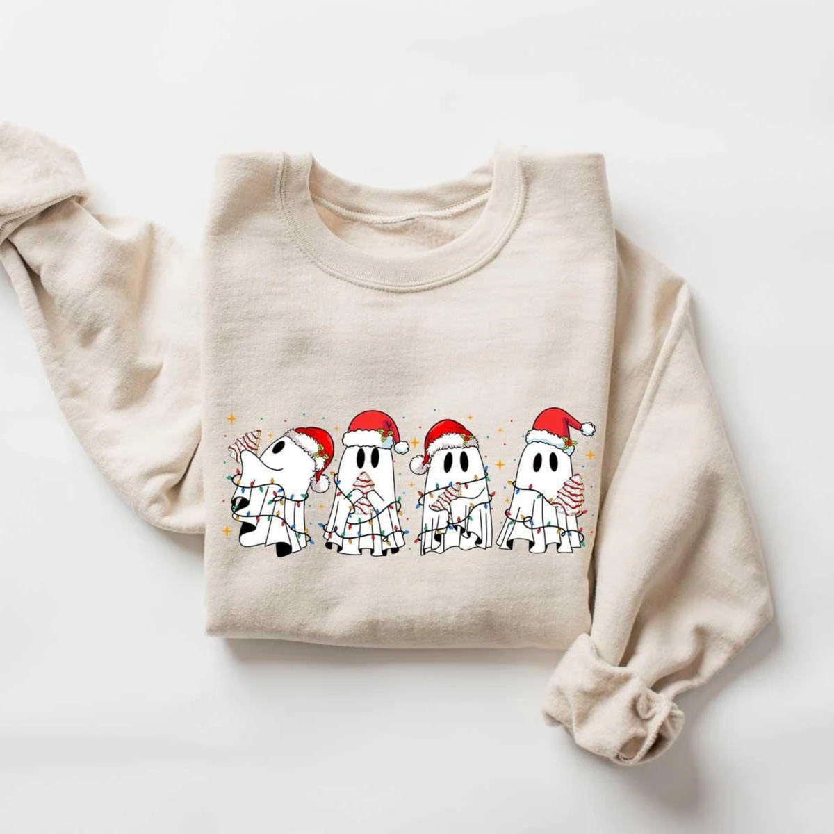 Festive Ghost Christmas Sweatshirt