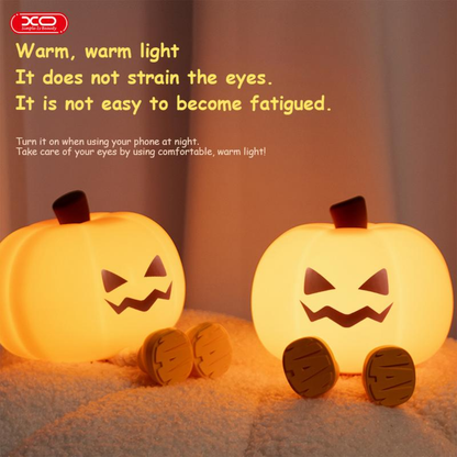 Cute Halloween Pumpkin Silicone Night Light