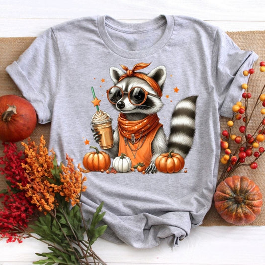 Raccoon Coffee Fall Shirt