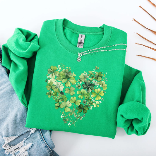 Shamrock St Patrick's Day Sweatshirt - Kelly Green