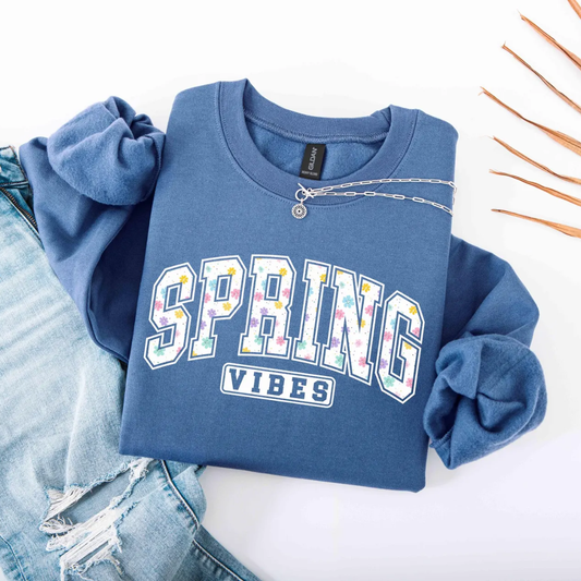 Spring Vibes Sweatshirt - Blue