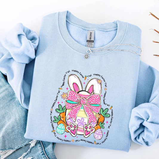 Easter Bunny Easter Sweatshirt - Light Blue