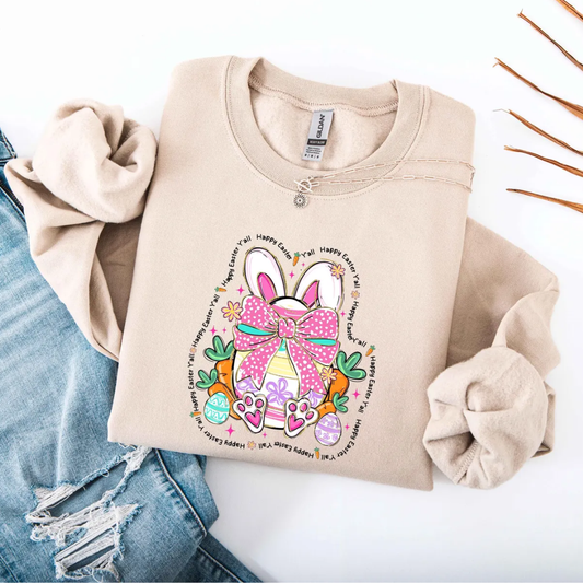 Easter Bunny Easter Sweatshirt - Sandstone