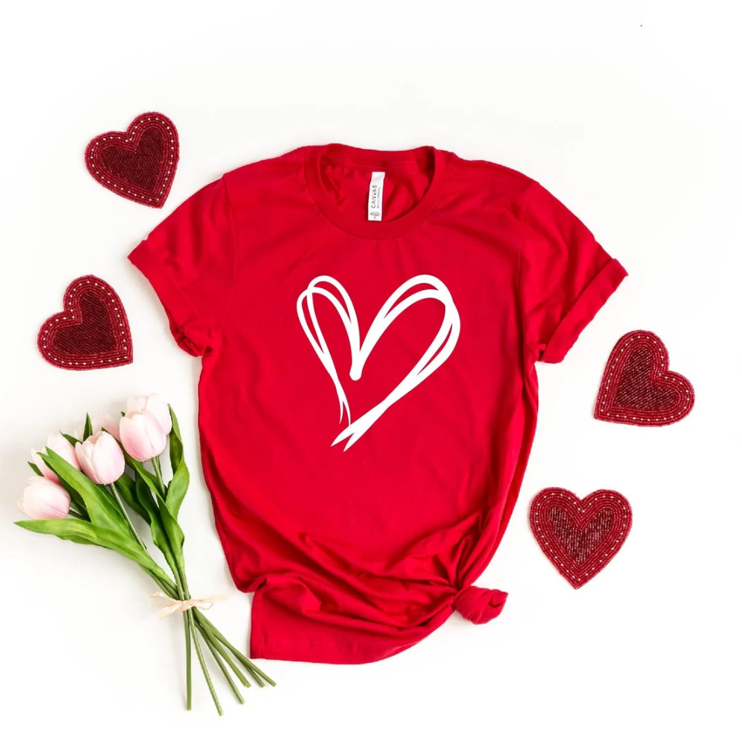 Hearts Valentine's Day Shirt - Red