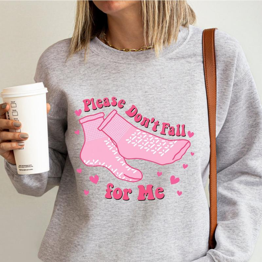 Don't Fall for Me Valentine's Day Sweatshirt - Ash