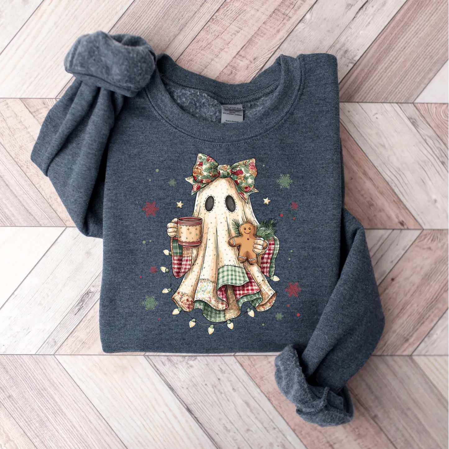 Festive Ghost Christmas Sweatshirt