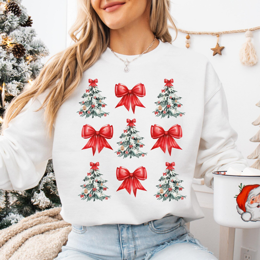 Bow Christmas Trees Sweatshirt