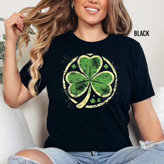 Shamrock Heart St Patrick's Day Shirt - Black