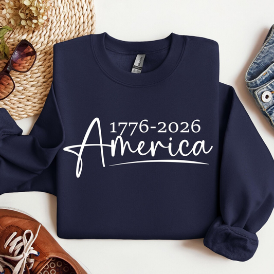 AMERICA 4th of July Sweatshirt - Navy