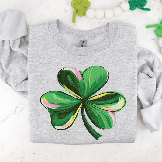 Shamrock St Patrick's Day Sweatshirt - Sport Grey