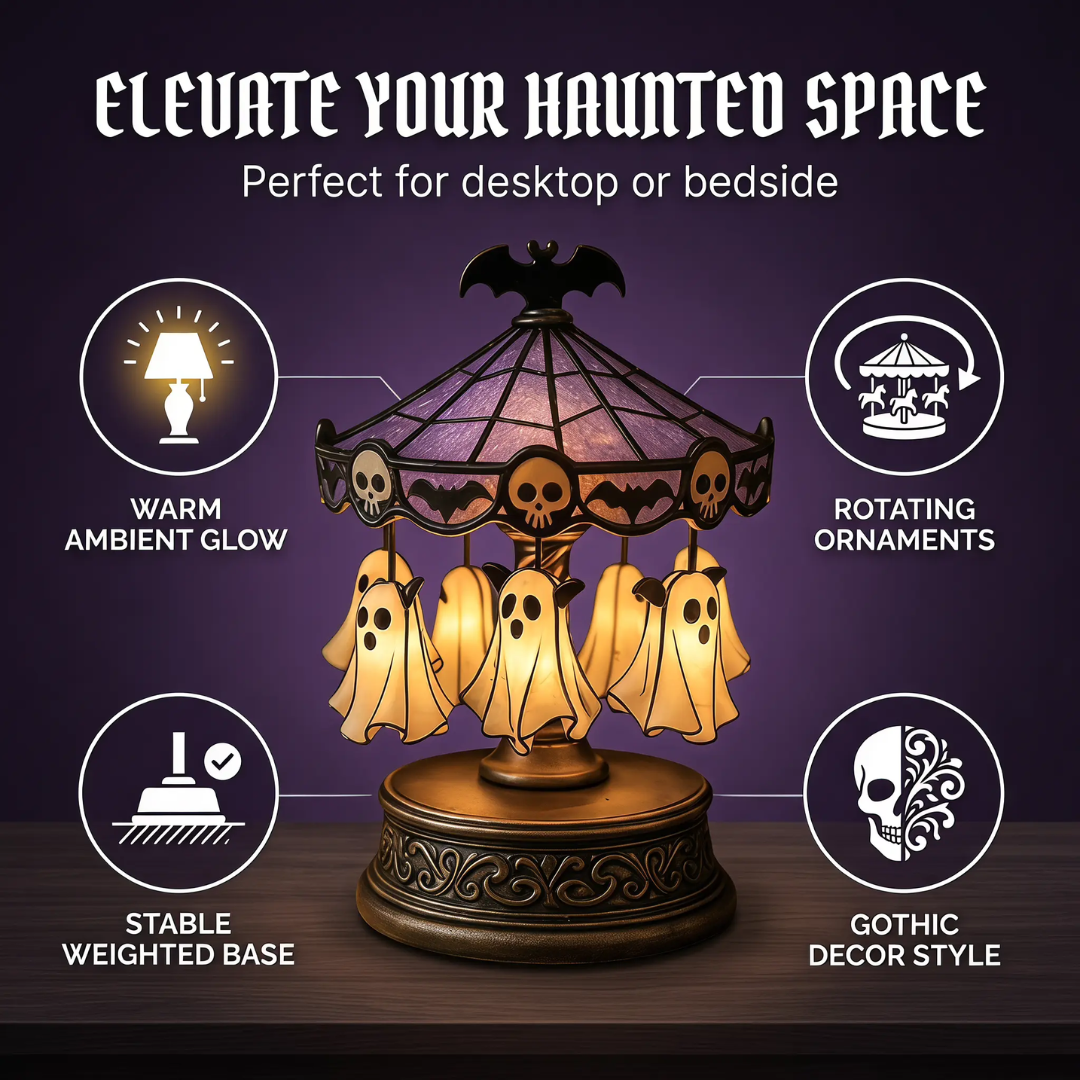 👻🎠 Ghost Carousel Lights – Halloween Limited Edition