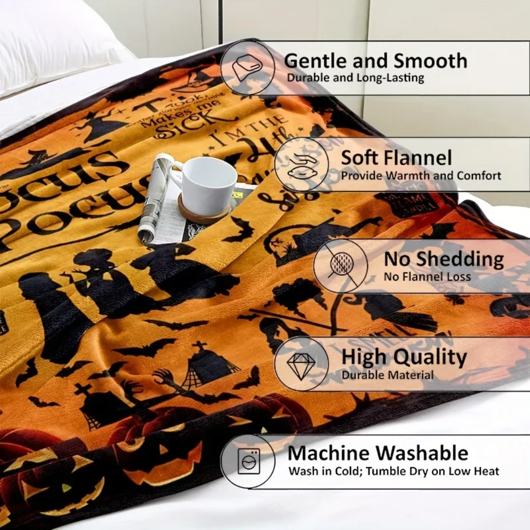 Witchy Halloween Cozy Blanket