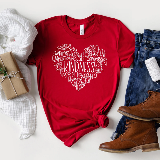 Kindness Valentine's Day Shirt - Red