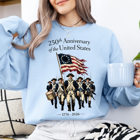 USA 250th Anniversary Sweatshirt - Light Blue