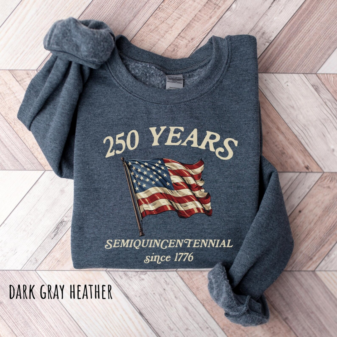 250 Years 4th of July Sweatshirt - Grey Heather