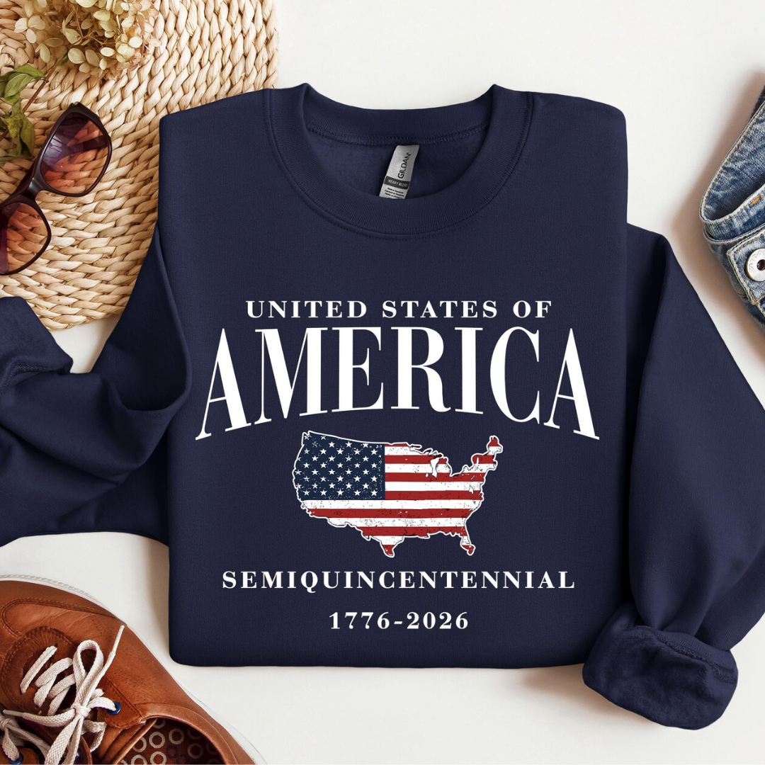 250 Years 4th of July Sweatshirt - Navy