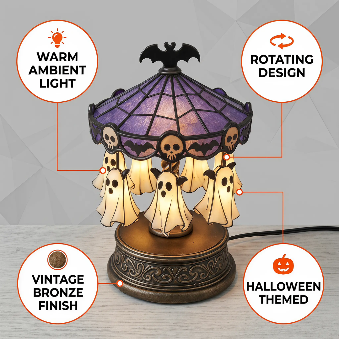 👻🎠 Ghost Carousel Lights – Halloween Limited Edition