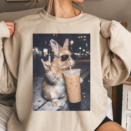 Funny Easter Bunny Easter Sweatshirt - Sandstone