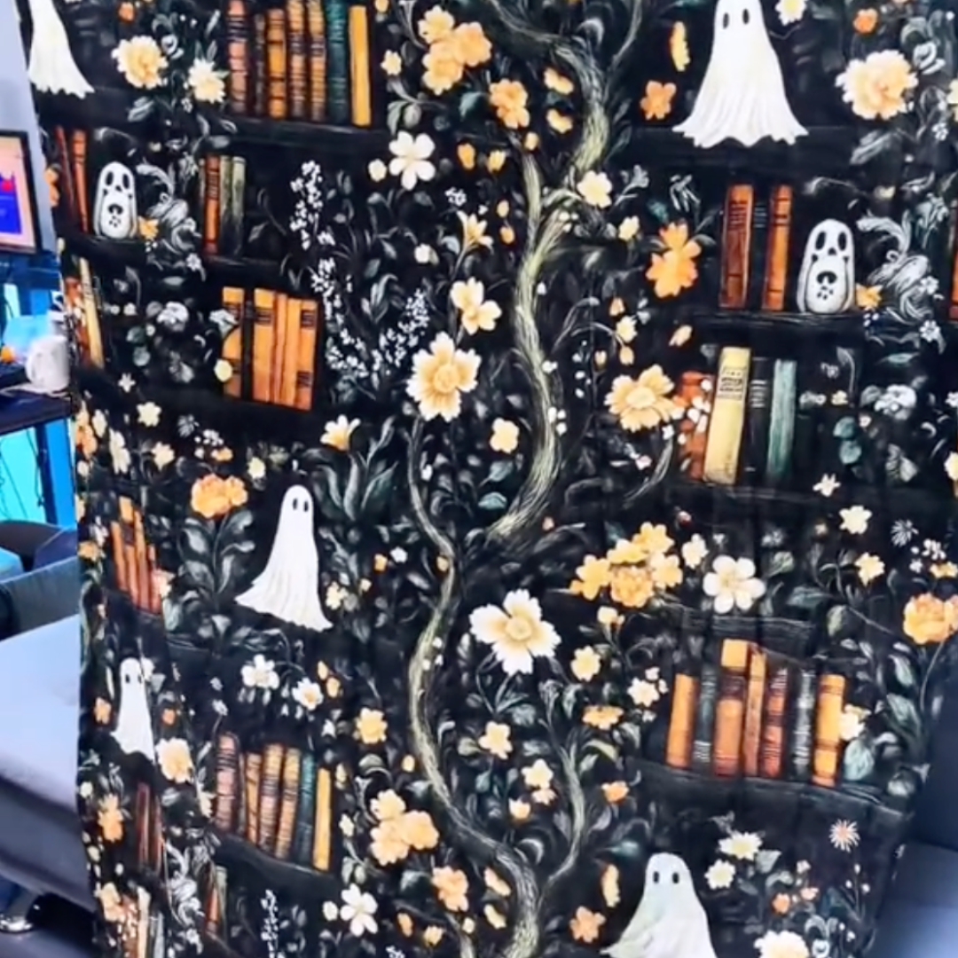 Ghost Library Halloween Blanket (50" x 60")