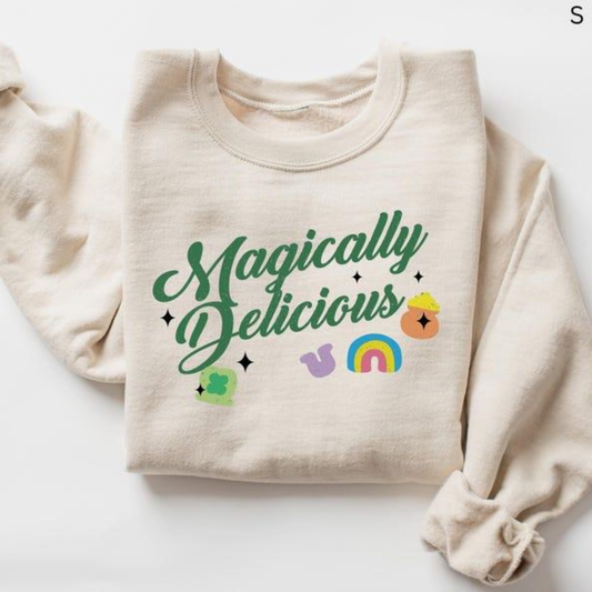 Magically Delicious St Patrick's Day Sweatshirt - Sandstone
