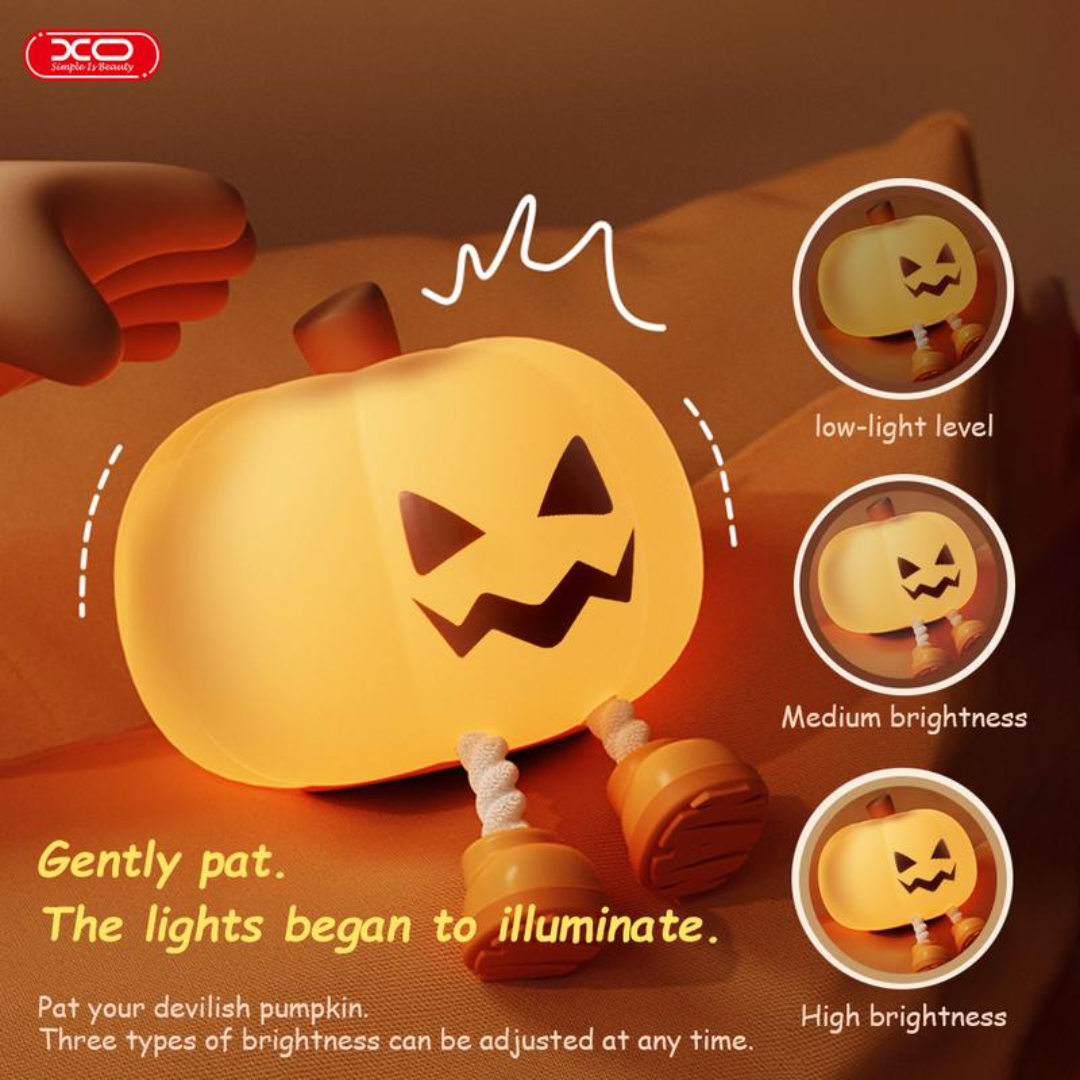 Cute Halloween Pumpkin Silicone Night Light