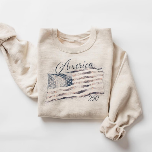 America 250 Anniversary Sweatshirt - Sand