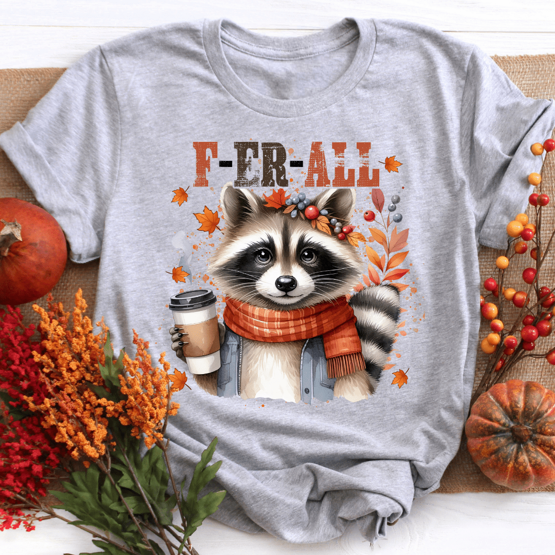 Raccoon Graphic Fall Shirt