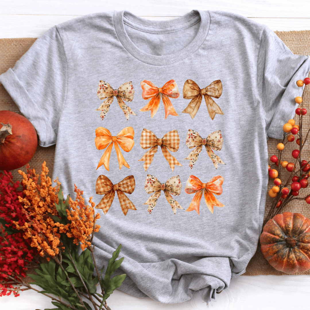 Graphic Autumn Bows Fall Shirt