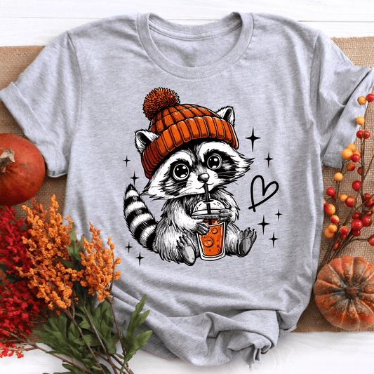 Raccoon Graphic Fall Shirt