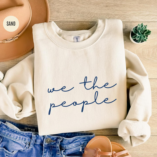 We The People 4th of July Sweatshirt - Sand