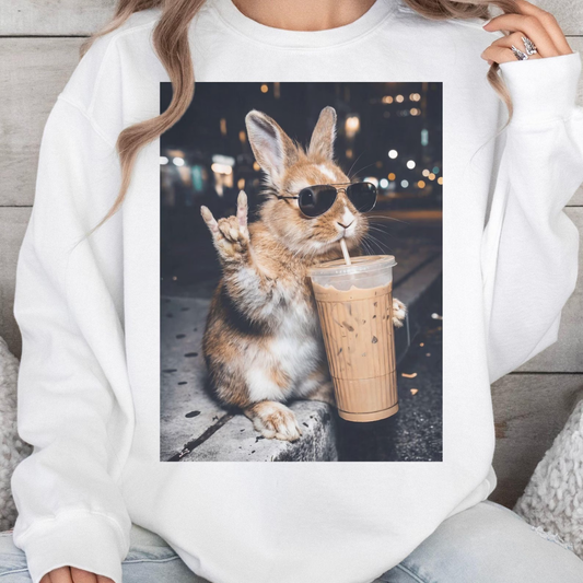 Funny Easter Bunny Easter Sweatshirt - White
