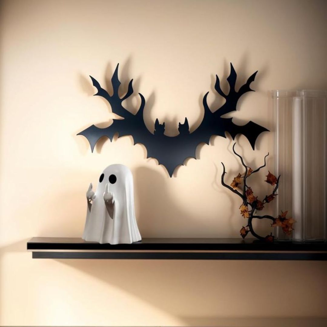👻 Middle Finger Ghost Figurine – Edgy Halloween Resin Decor